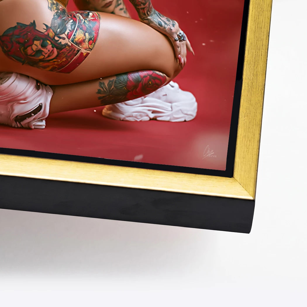 Goldene Amazone Alu Dibond Wandbild