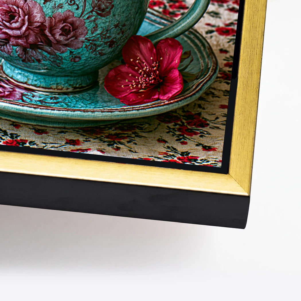 Blütenkaffee Harmonie Alu Dibond Wandbild