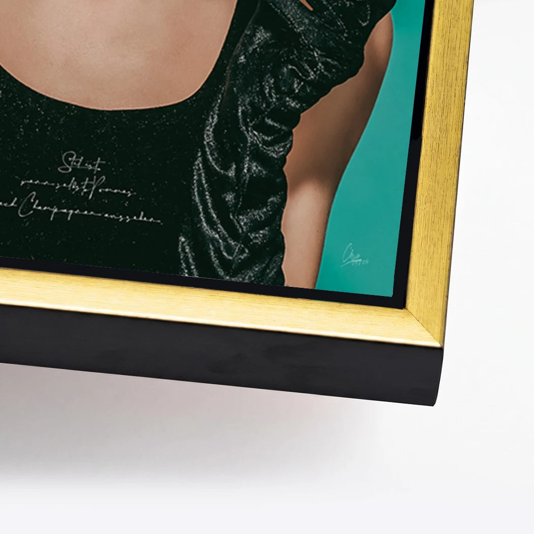 Audrey Hepburn Pommes Alu Dibond Wandbild