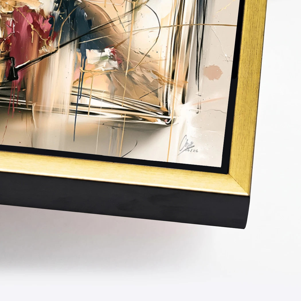 Chanel Goldflakon Alu Dibond Wandbild