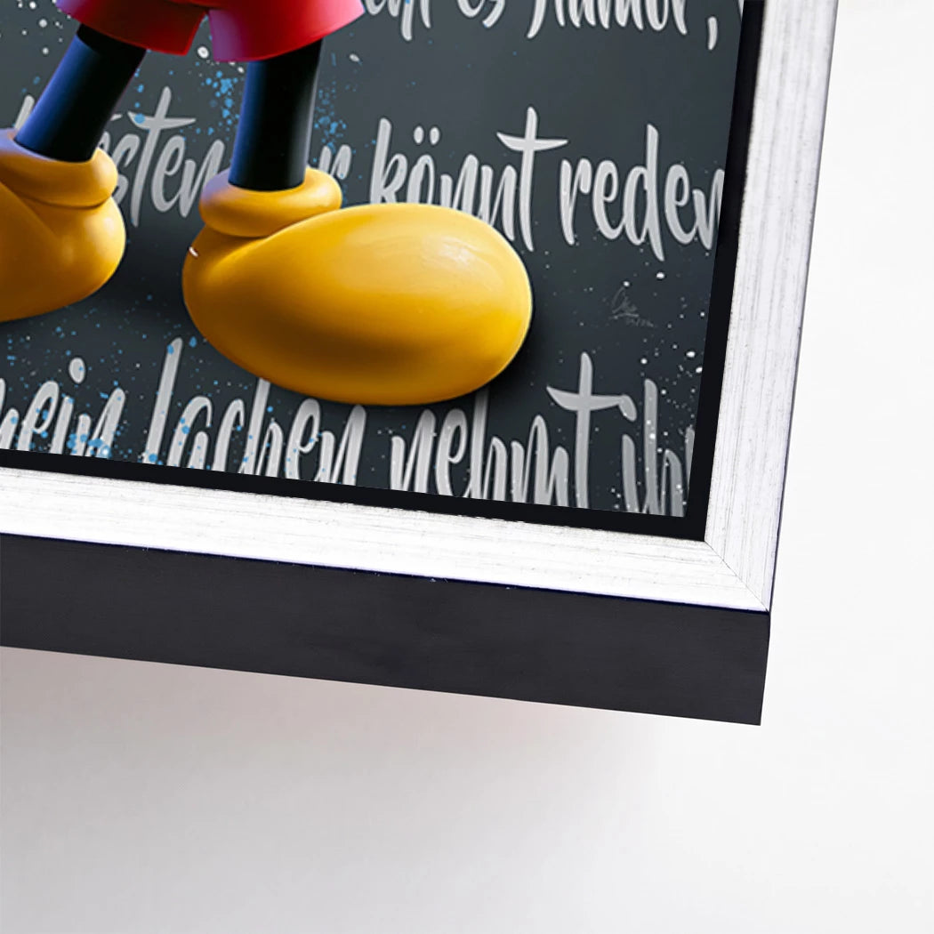 Micky Lacht Alu Dibond Wandbild