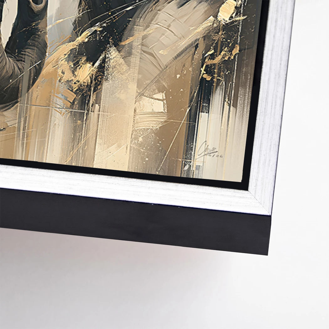 Goldener Elefant Alu Dibond Wandbild