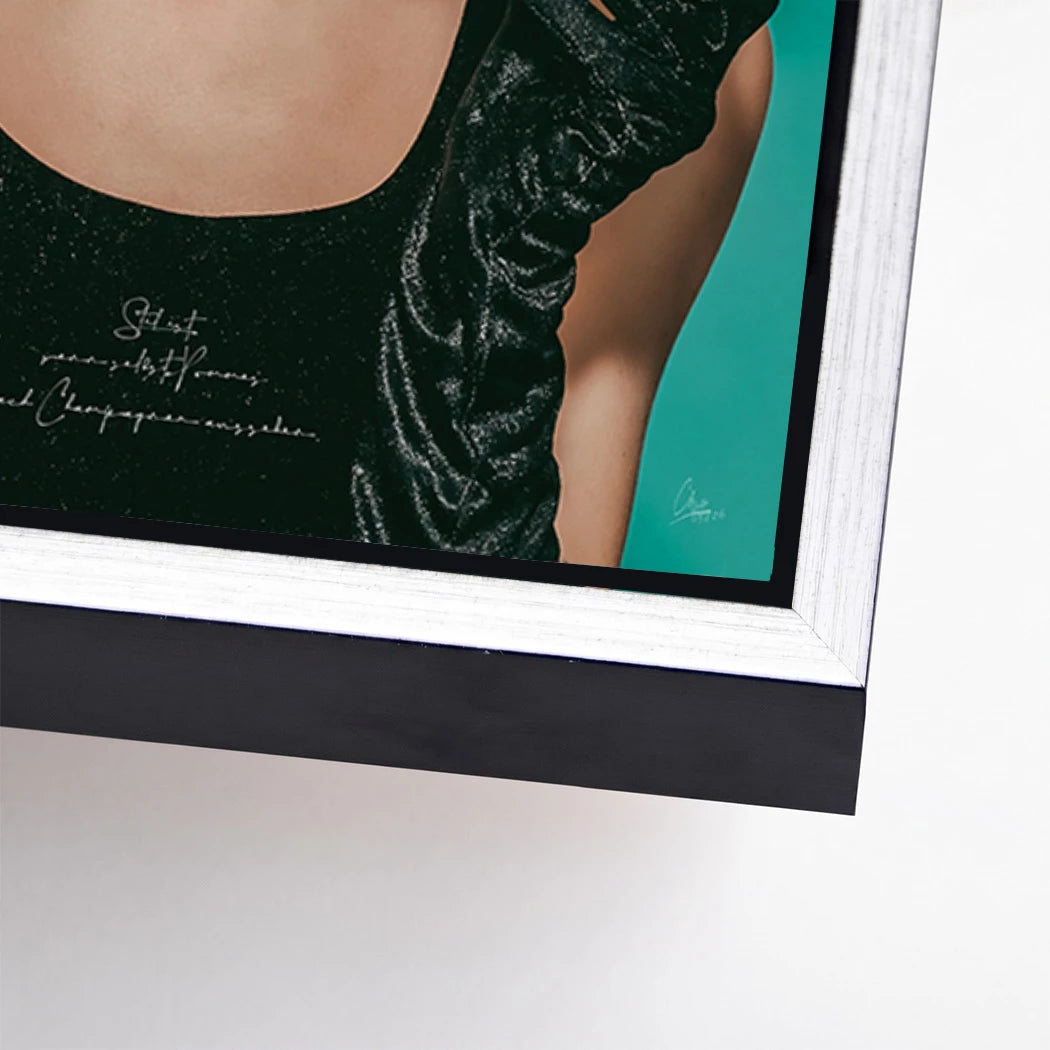 Audrey Hepburn Pommes Alu Dibond Wandbild