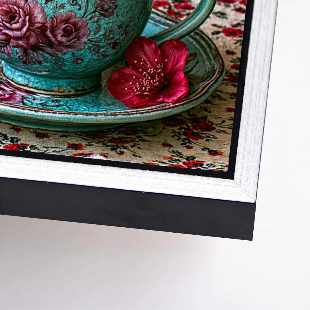 Blütenkaffee Harmonie Alu Dibond Wandbild