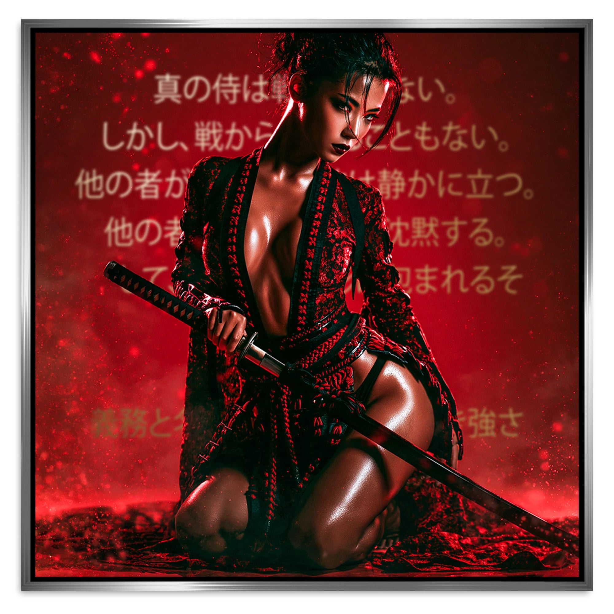 Samurai Rouge Alu Dibond Wandbild