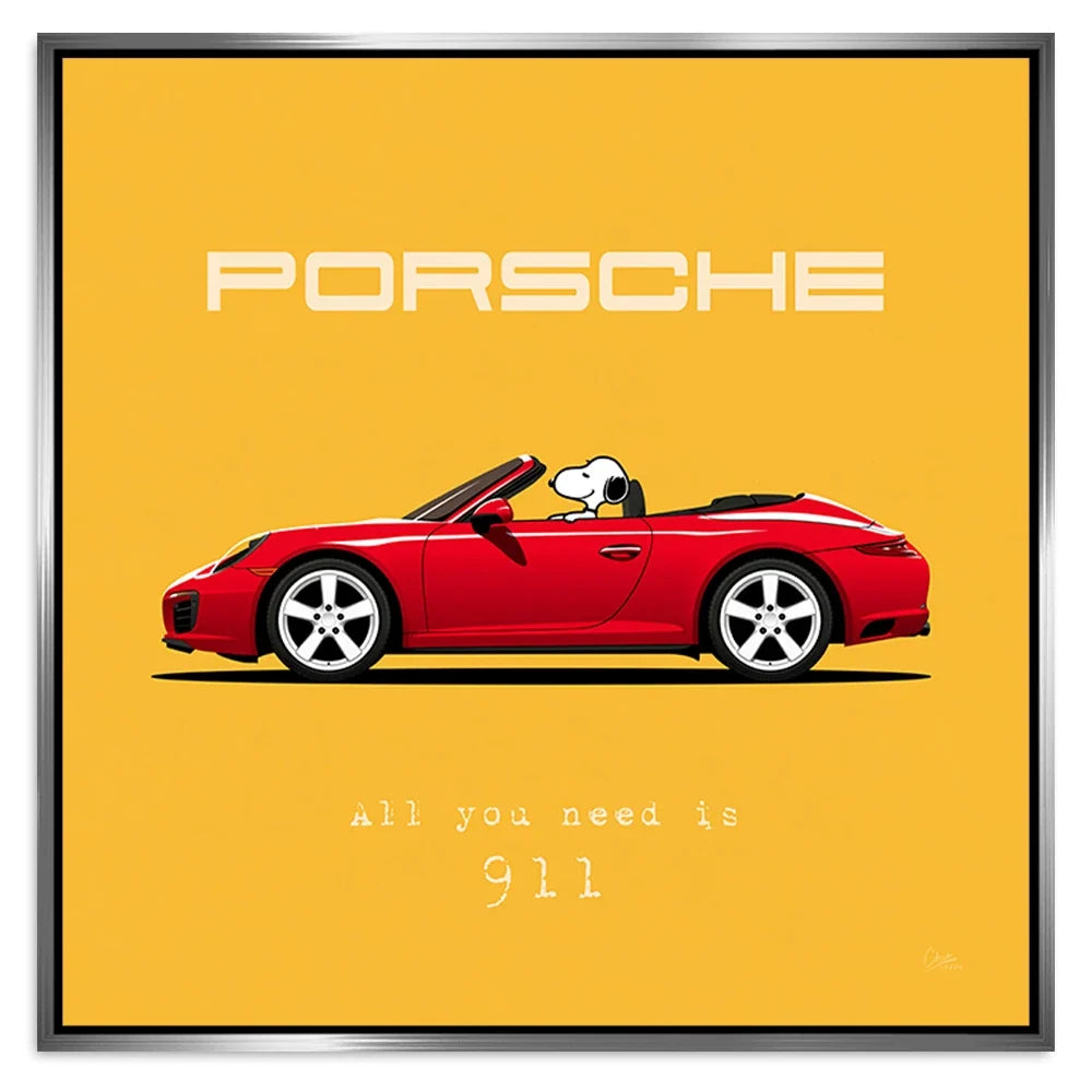 911 Snoopy Alu Dibond Bild
