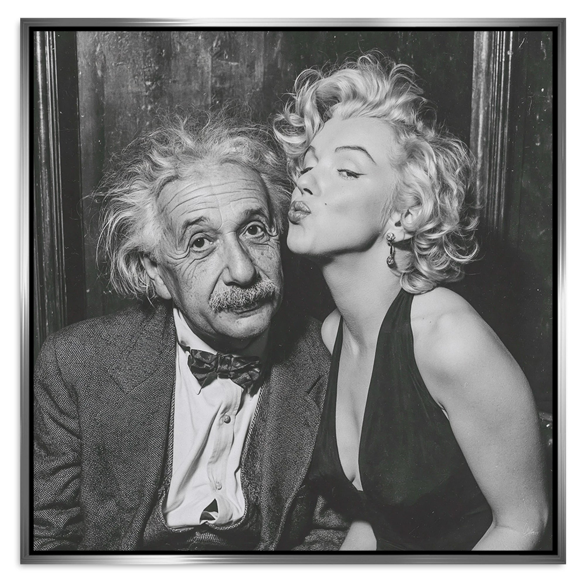 Einstein Monroe Secret Alu Dibond Wandbild