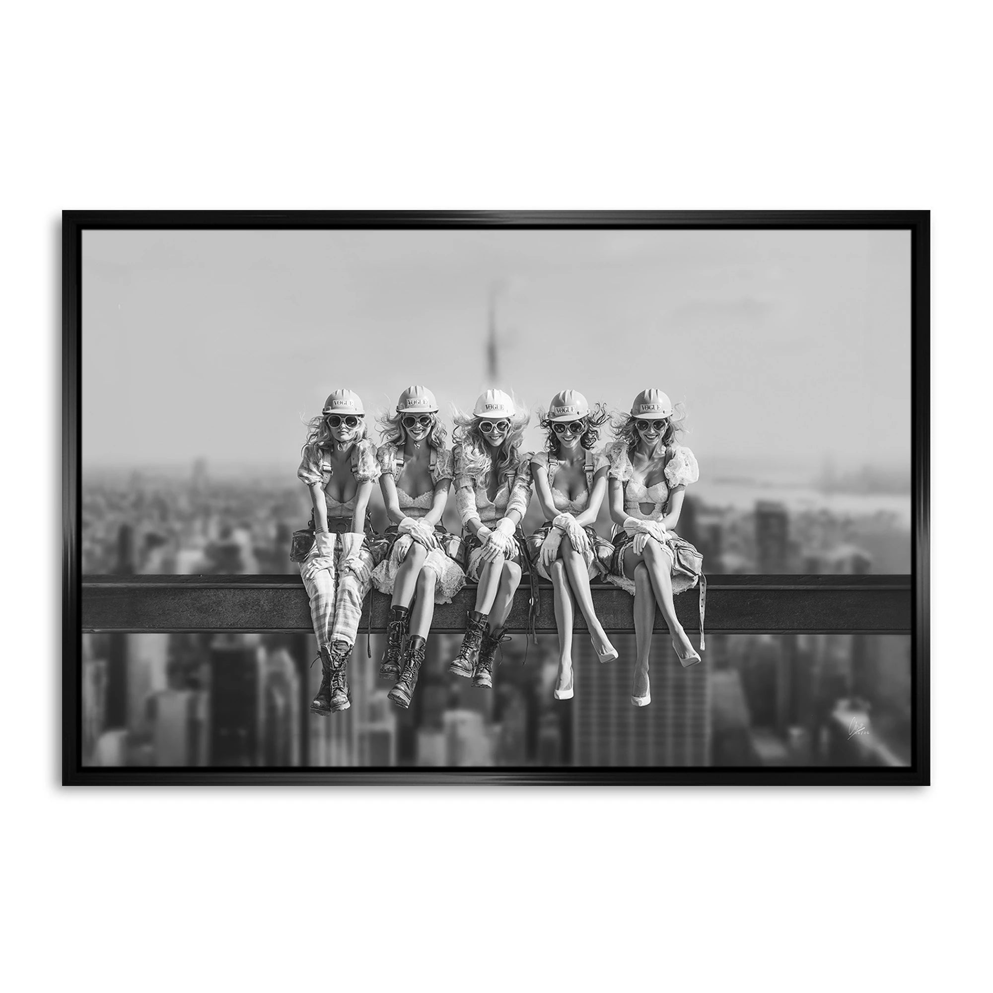Skyline Girls AluDibond Wandbild