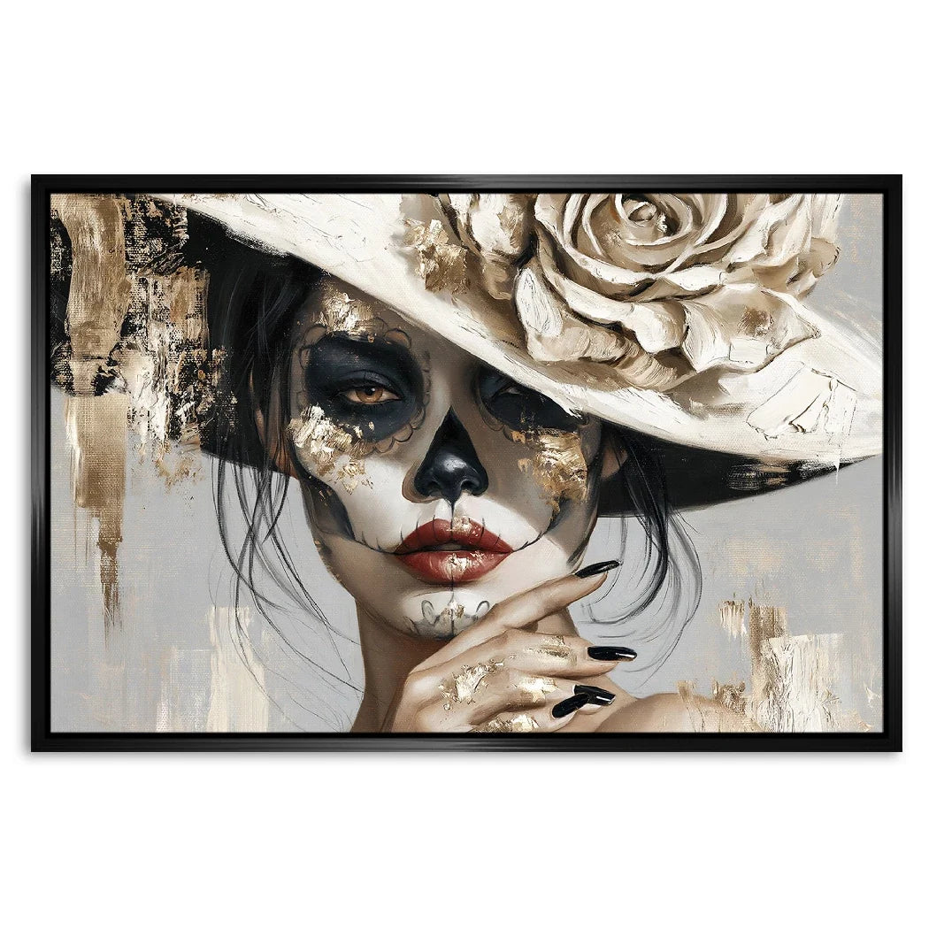 La Catrina Golden Rose AluDibond Wandbild