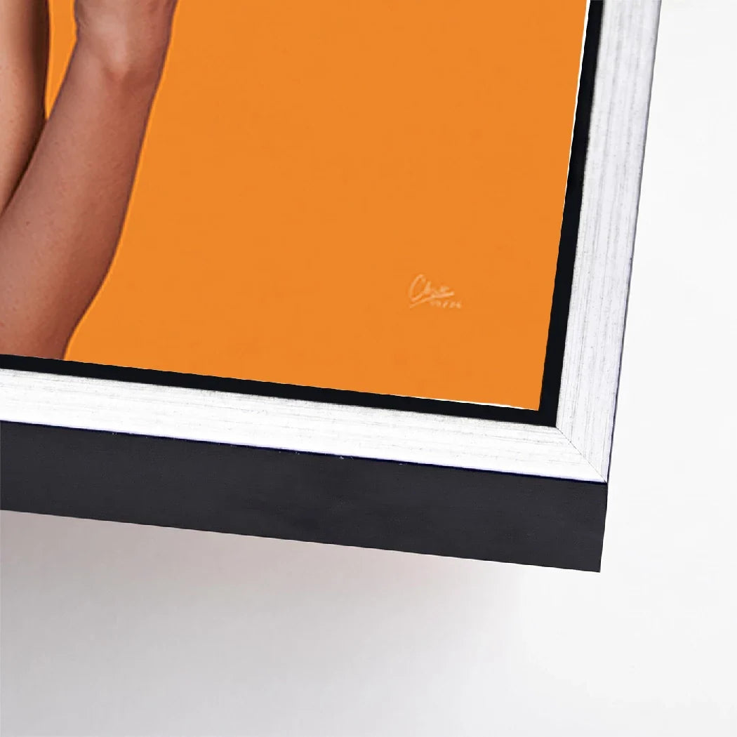 Marilyn Monroe Orange Kiss AluDibond Wandbild
