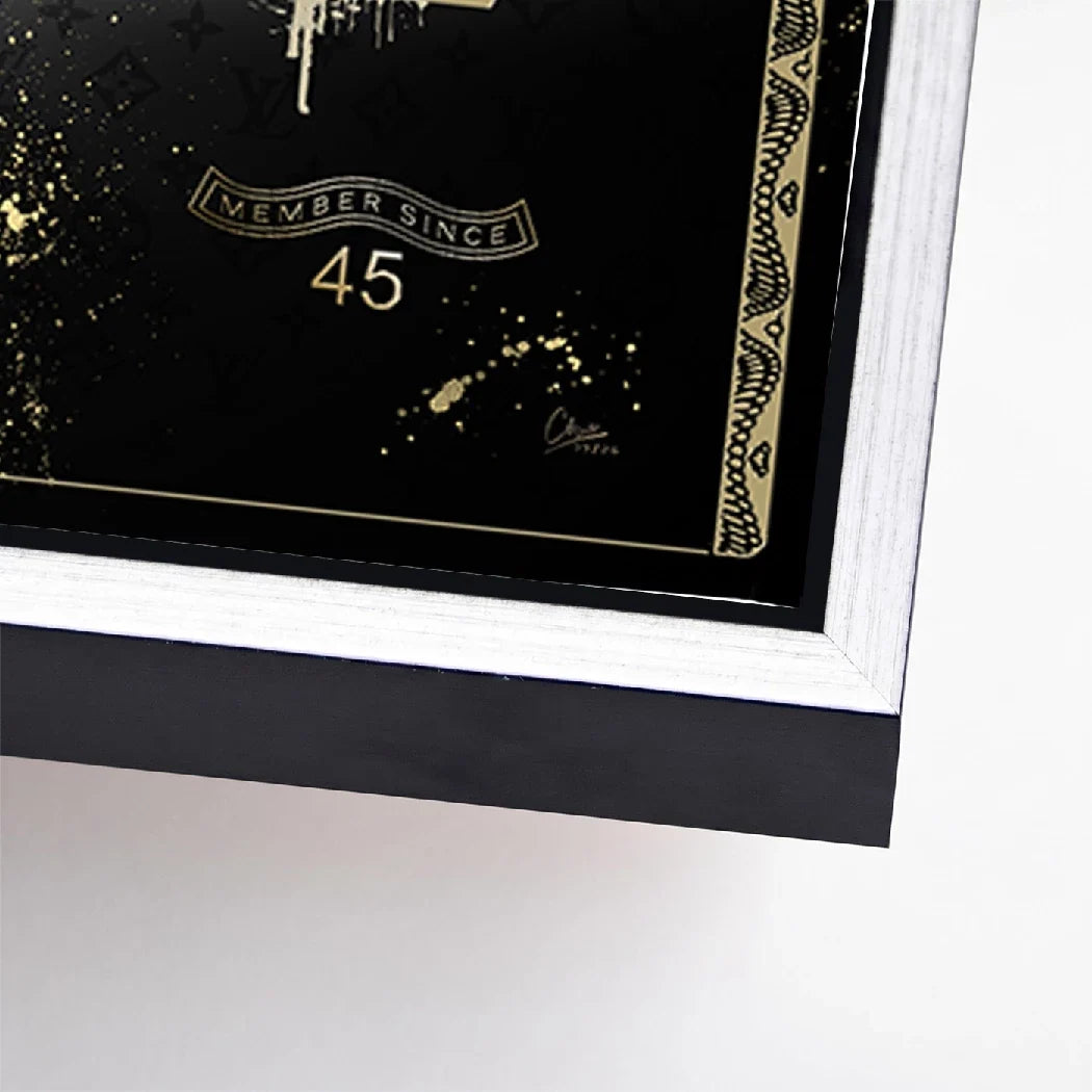 Dagobert Duck Black Amex AluDibond Wandbild