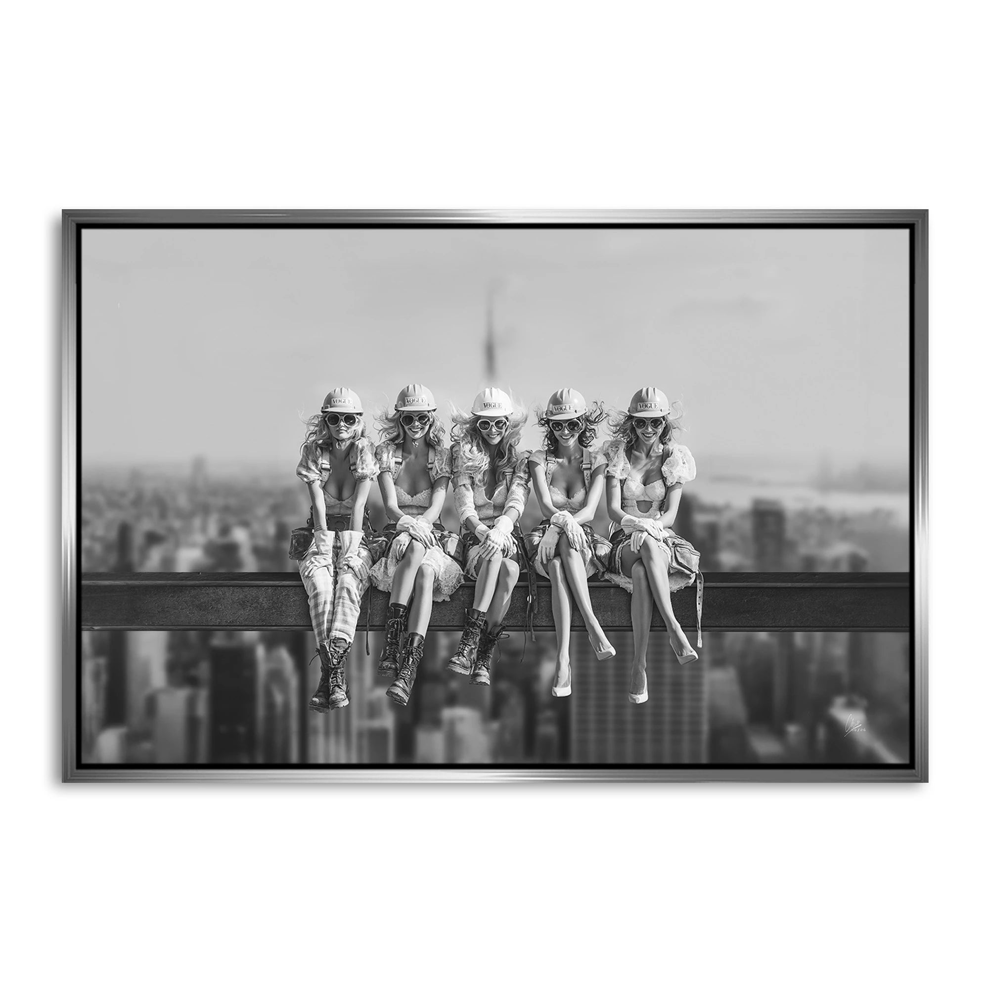 Skyline Girls AluDibond Wandbild