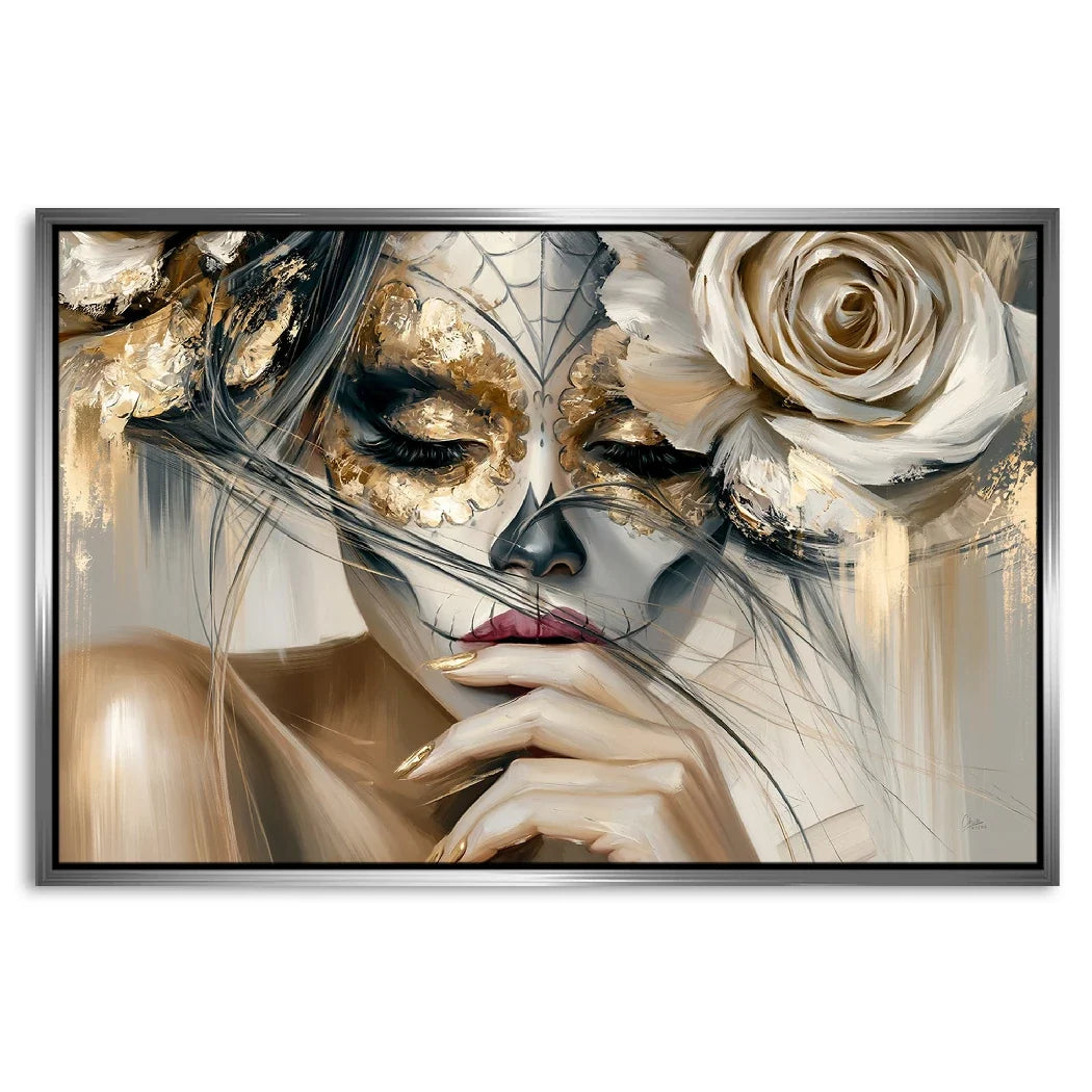 La Catrina Golden Silence AluDibond Wandbild