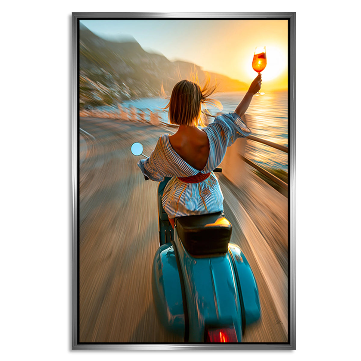 Vespa Dolce Vita Alu Dibond Wandbild