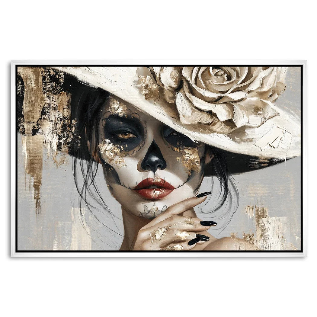 La Catrina Golden Rose AluDibond Wandbild