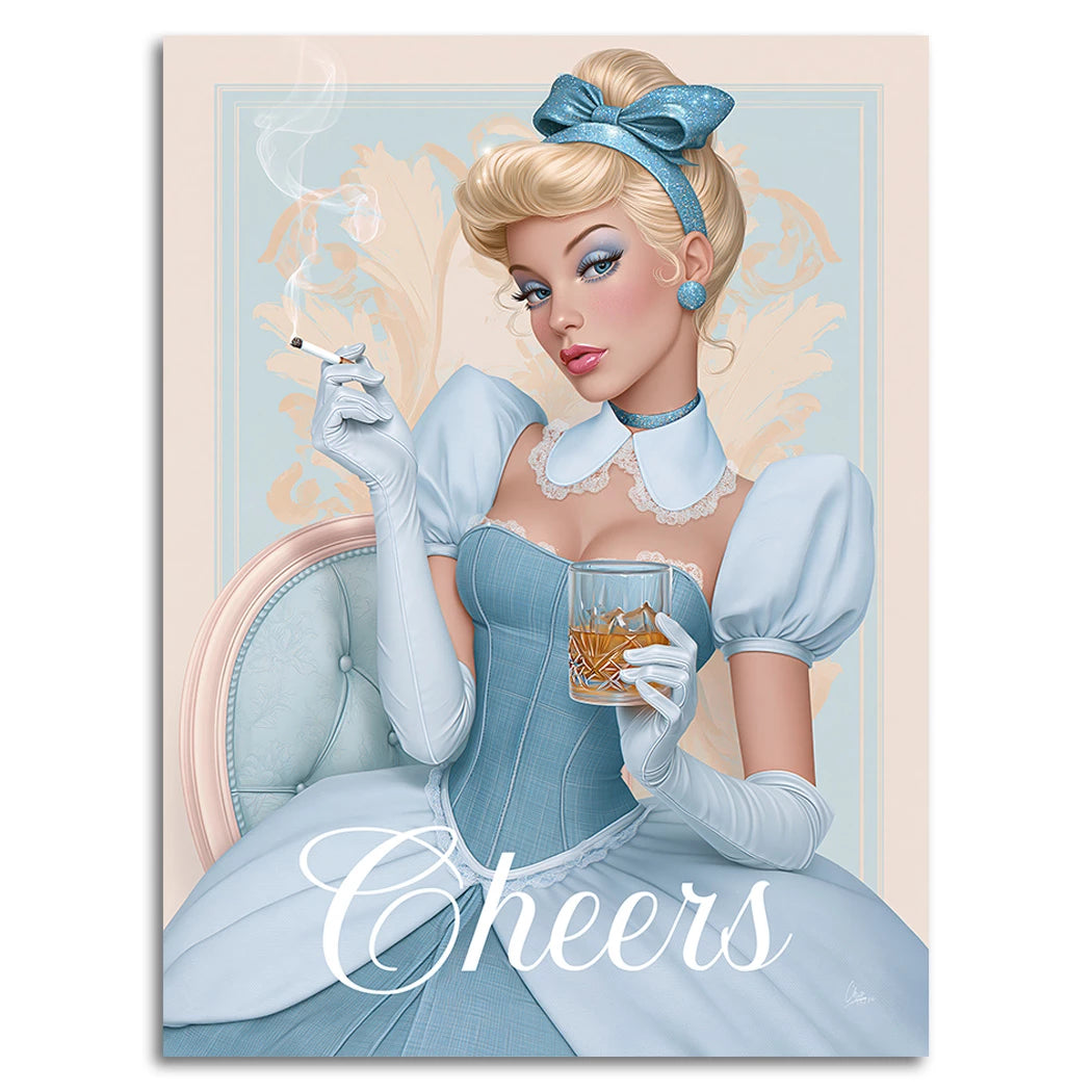 Cinderella Cheers Alu Dibond Wandbild