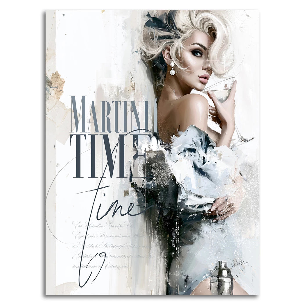 Martini Time Alu Dibond Wandbild
