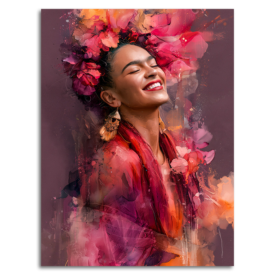 Frida Kahlo Blütenzauber Alu Dibond Wandbild