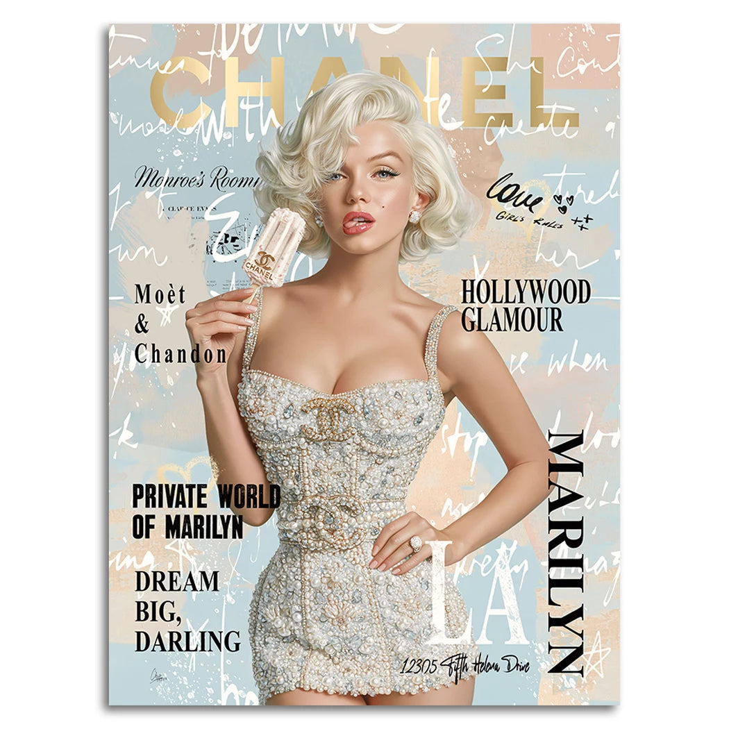 Marilyn Eis Glamour Alu Dibond Wandbild