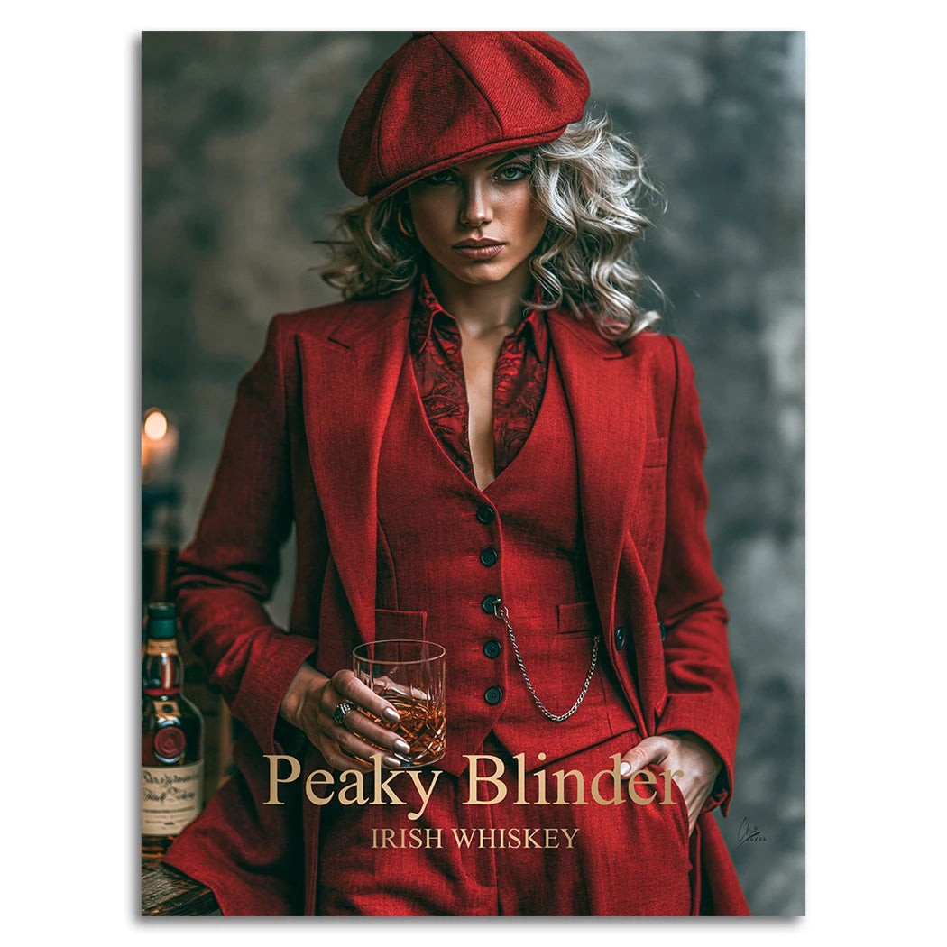 Peaky Blinder Lady Alu Dibond Wandbild
