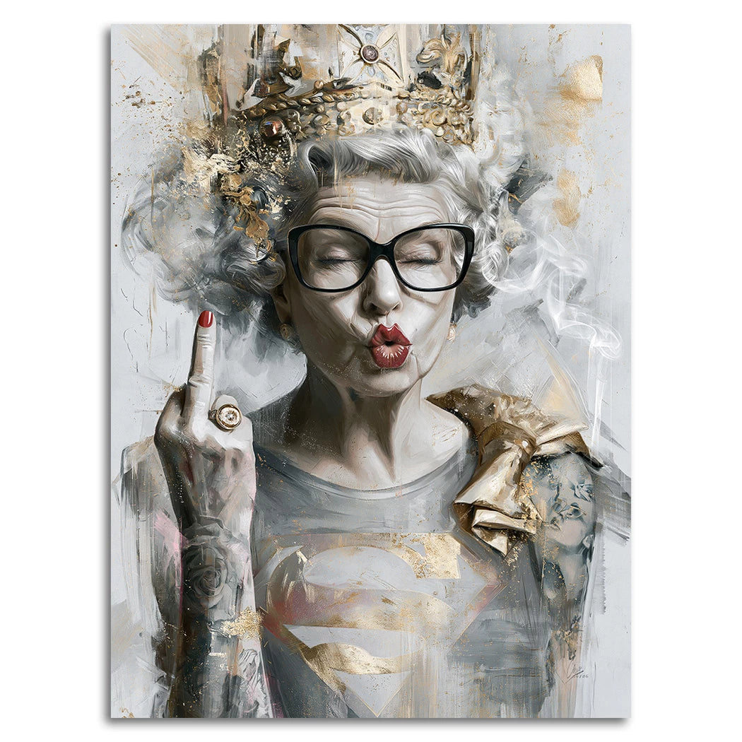 Queen Superman Alu Dibond Wandbild