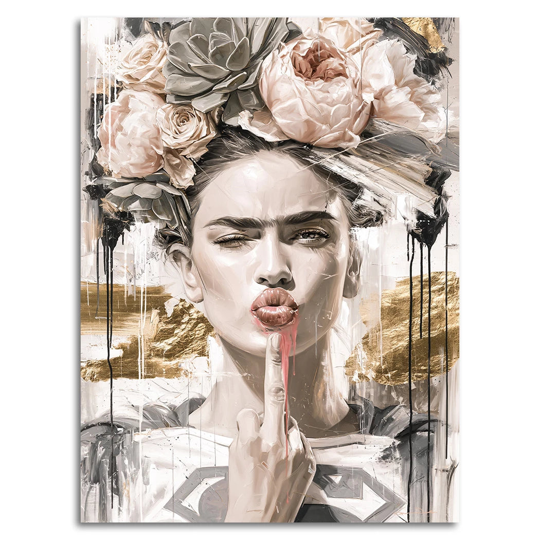 Frida Superman Alu Dibond Wandbild