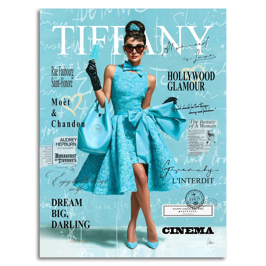 Audrey Tiffany Chic Alu Dibond Wandbild