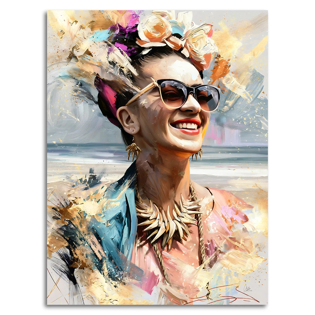Frida Beach Alu Dibond Wandbild