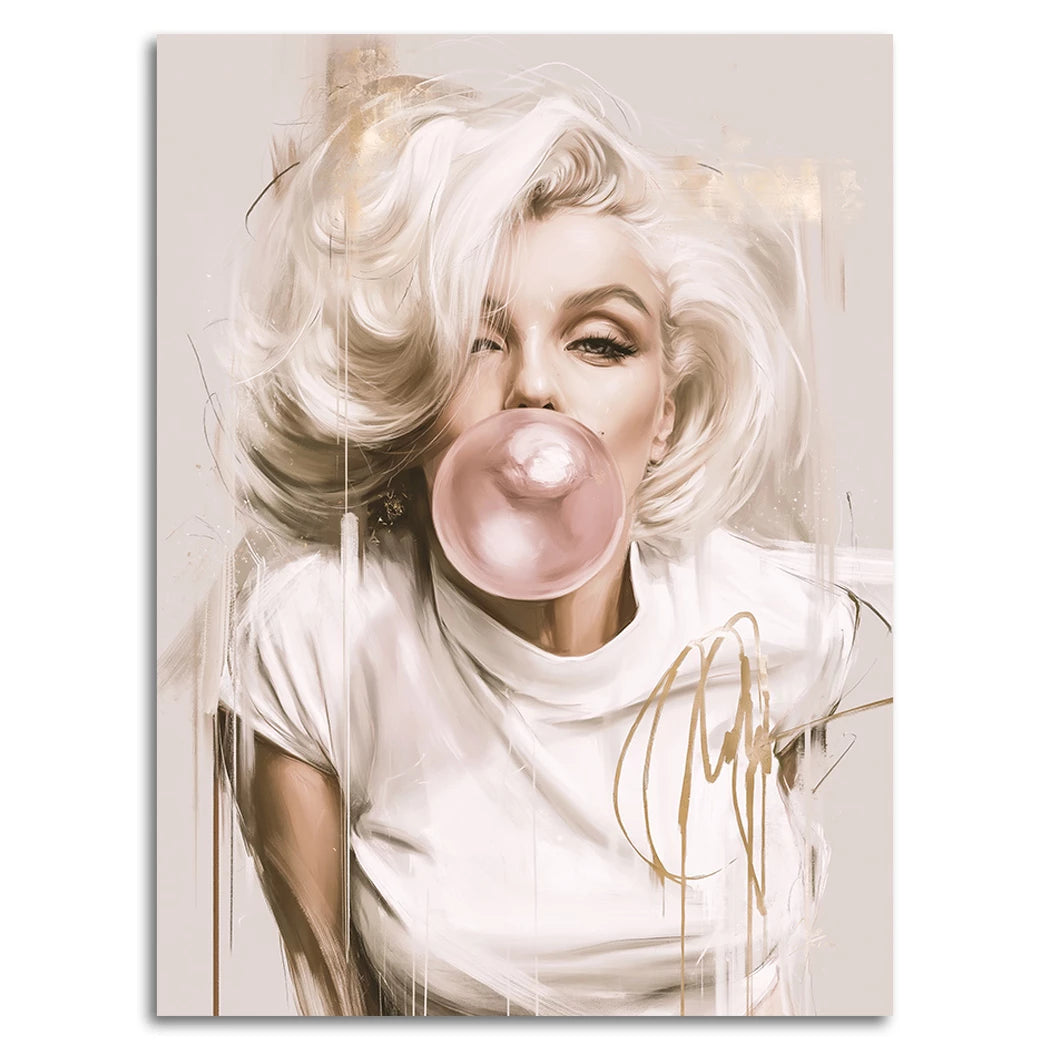 Marilyn Bubble Art Alu Dibond Wandbild