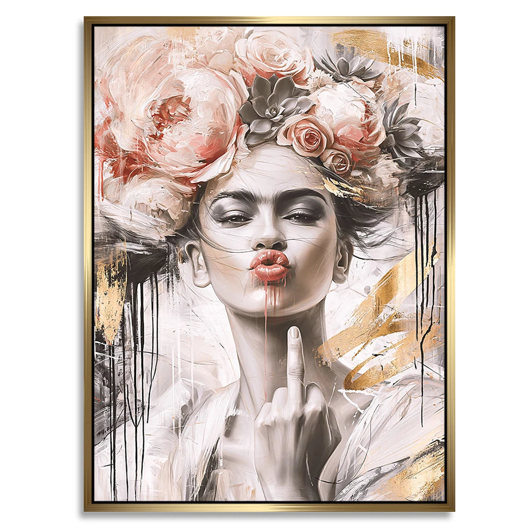 Frida Kahlo Attitude Alu Dibond Wandbild