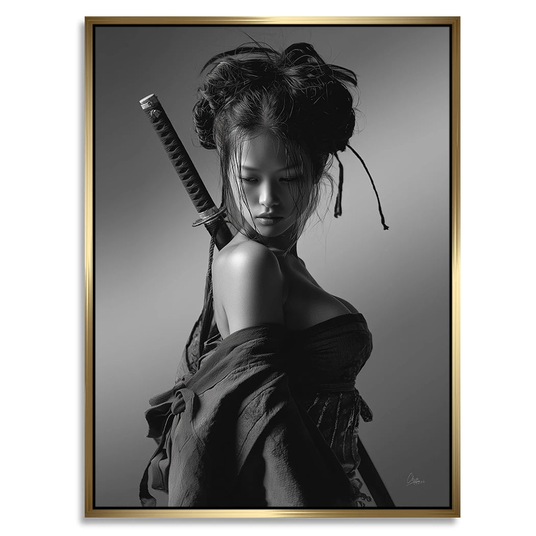 Samurai Diva Alu Dibond Wandbild