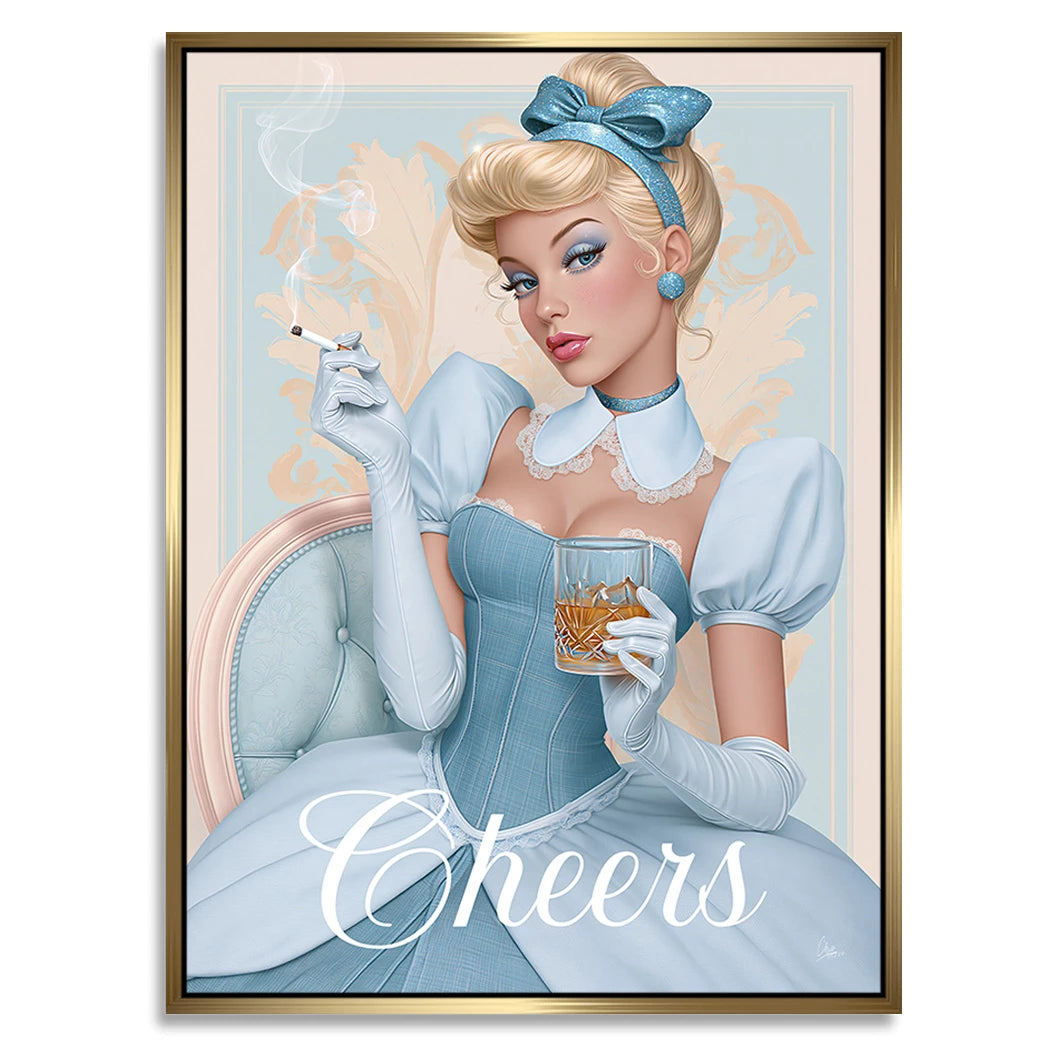 Cinderella Cheers Alu Dibond Wandbild
