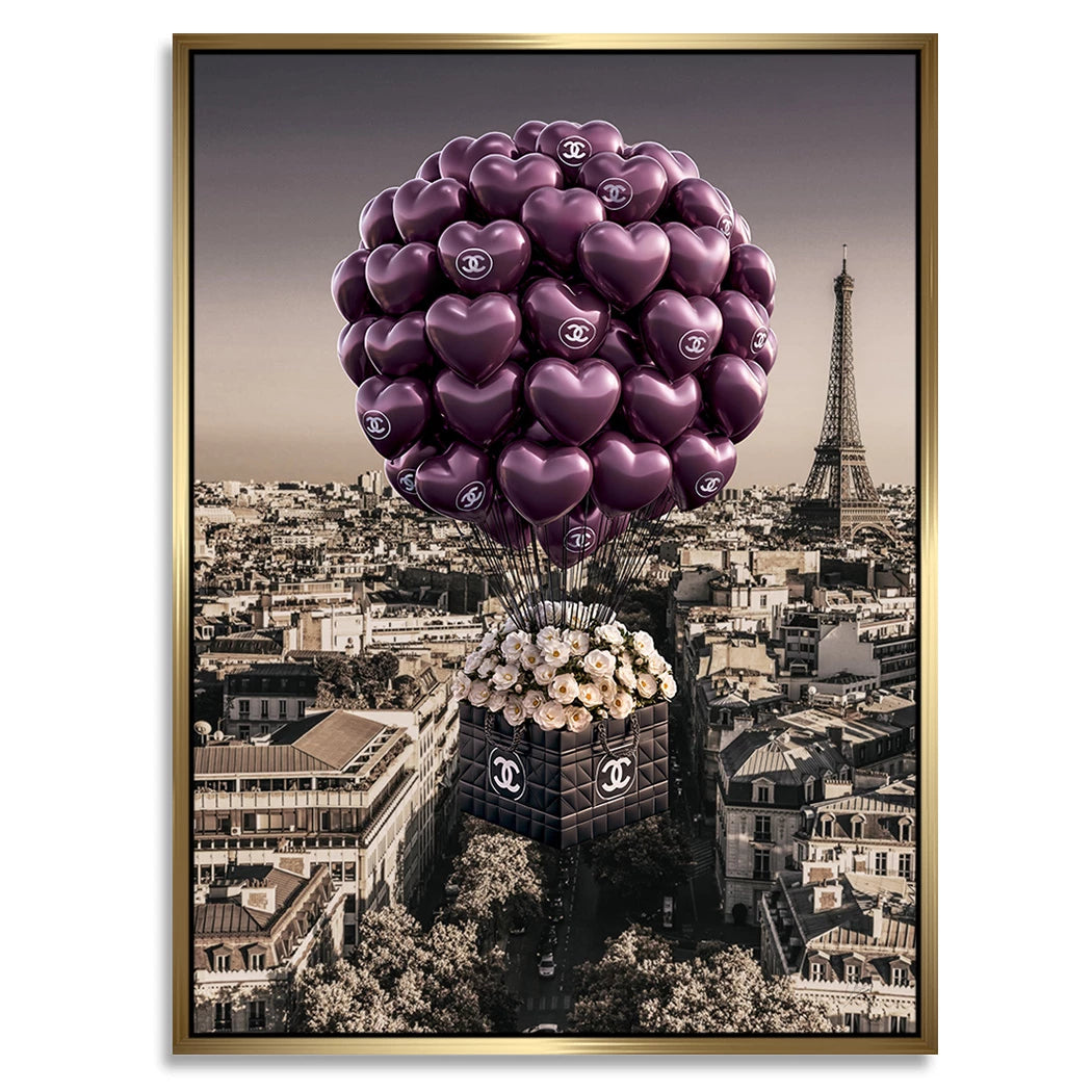 Chanel Ballons Alu Dibond Wandbild