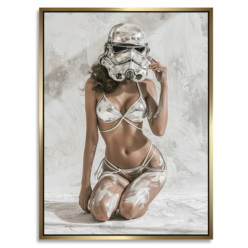 Stormtrooper Blanc Alu Dibond Wandbild