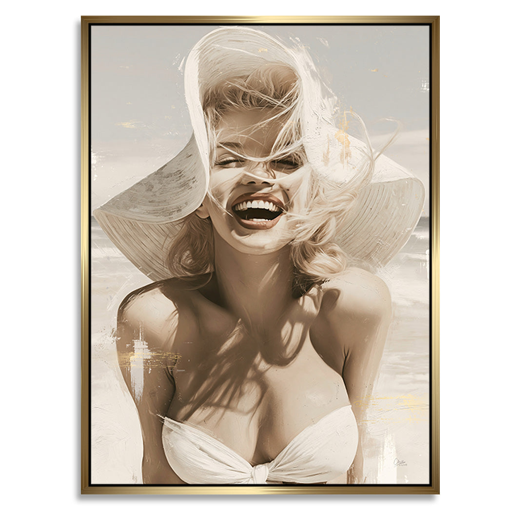 Marilyn Monroe Summer Smile Alu Dibond Wandbild