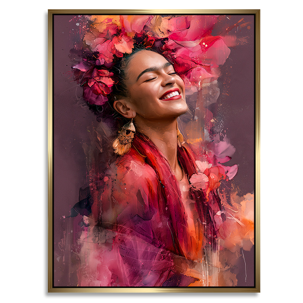 Frida Kahlo Blütenzauber Alu Dibond Wandbild