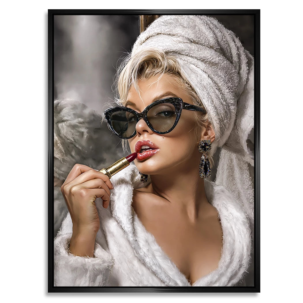 Marilyn Rouge Alu Dibond Wandbild