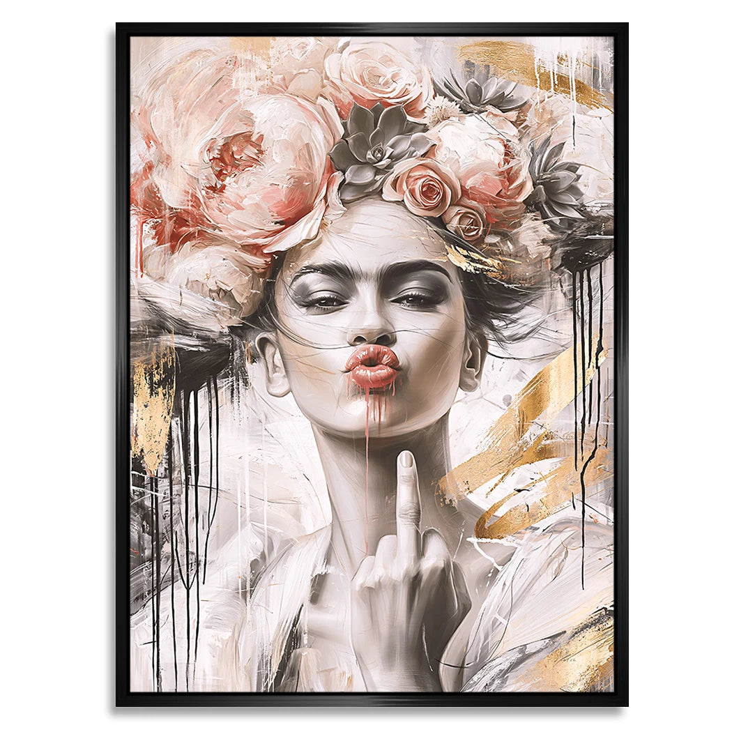 Frida Kahlo Attitude Alu Dibond Wandbild