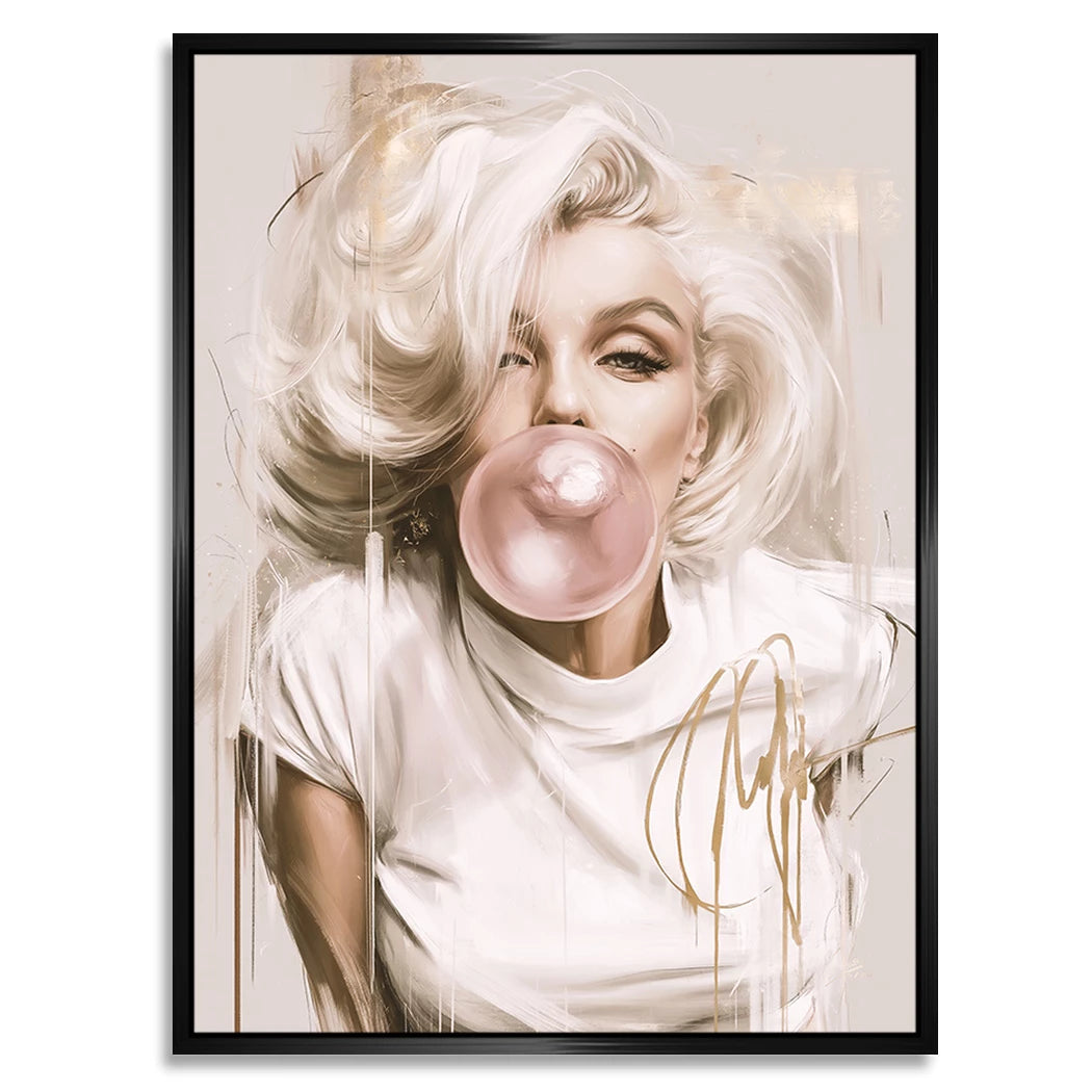 Marilyn Bubble Art Alu Dibond Wandbild