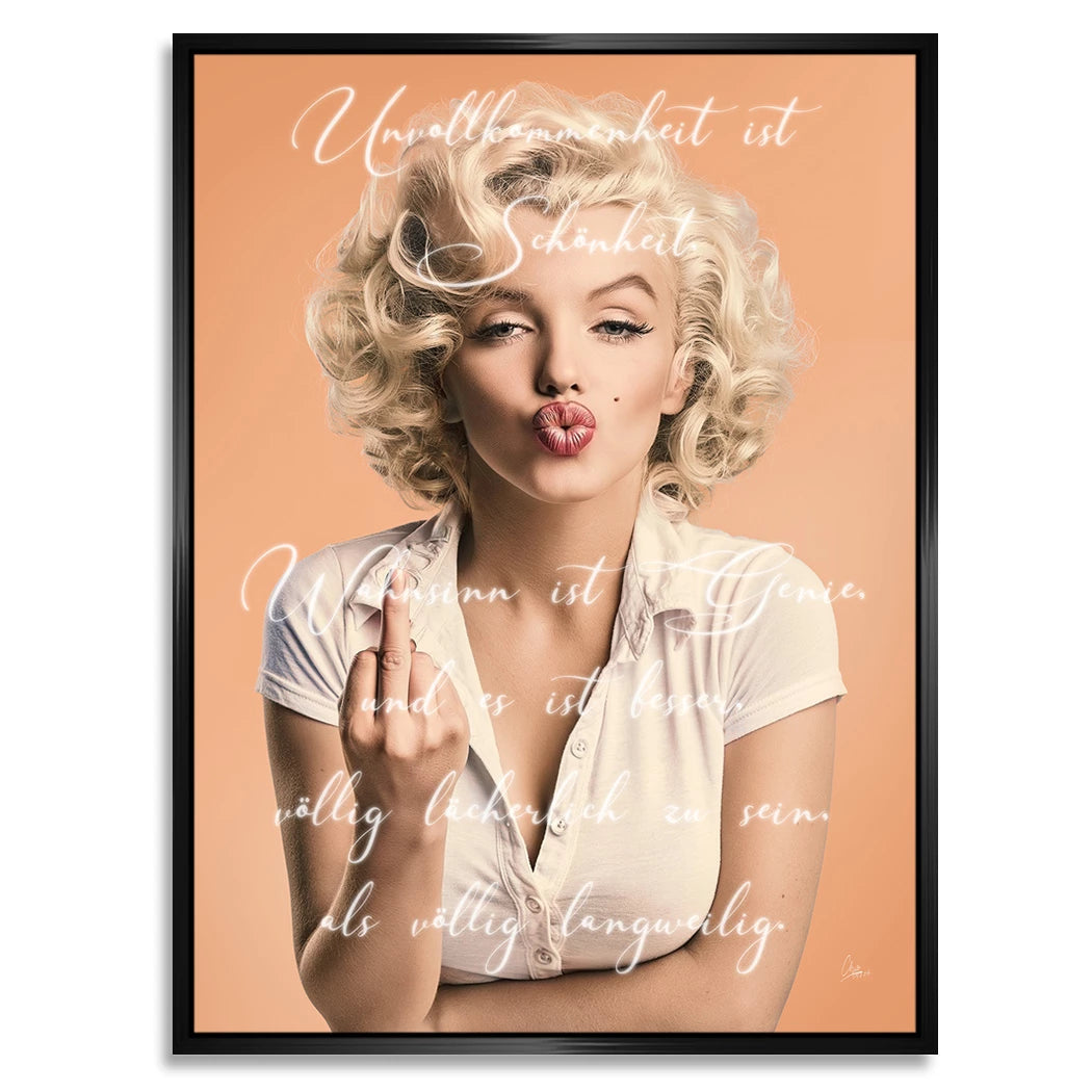 Marilyn Monroe Statement Alu Dibond Wandbild