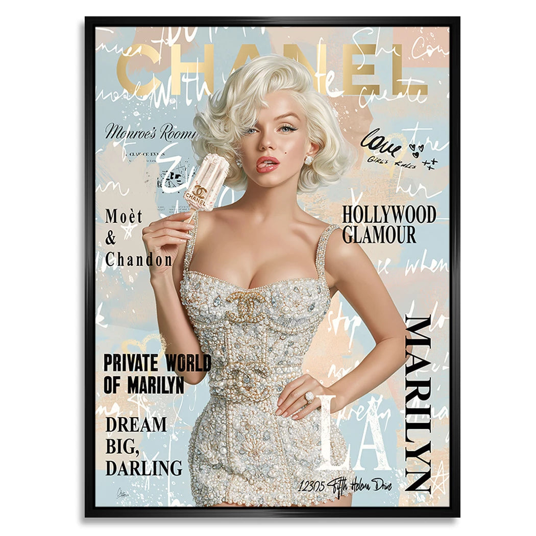 Marilyn Eis Glamour Alu Dibond Wandbild