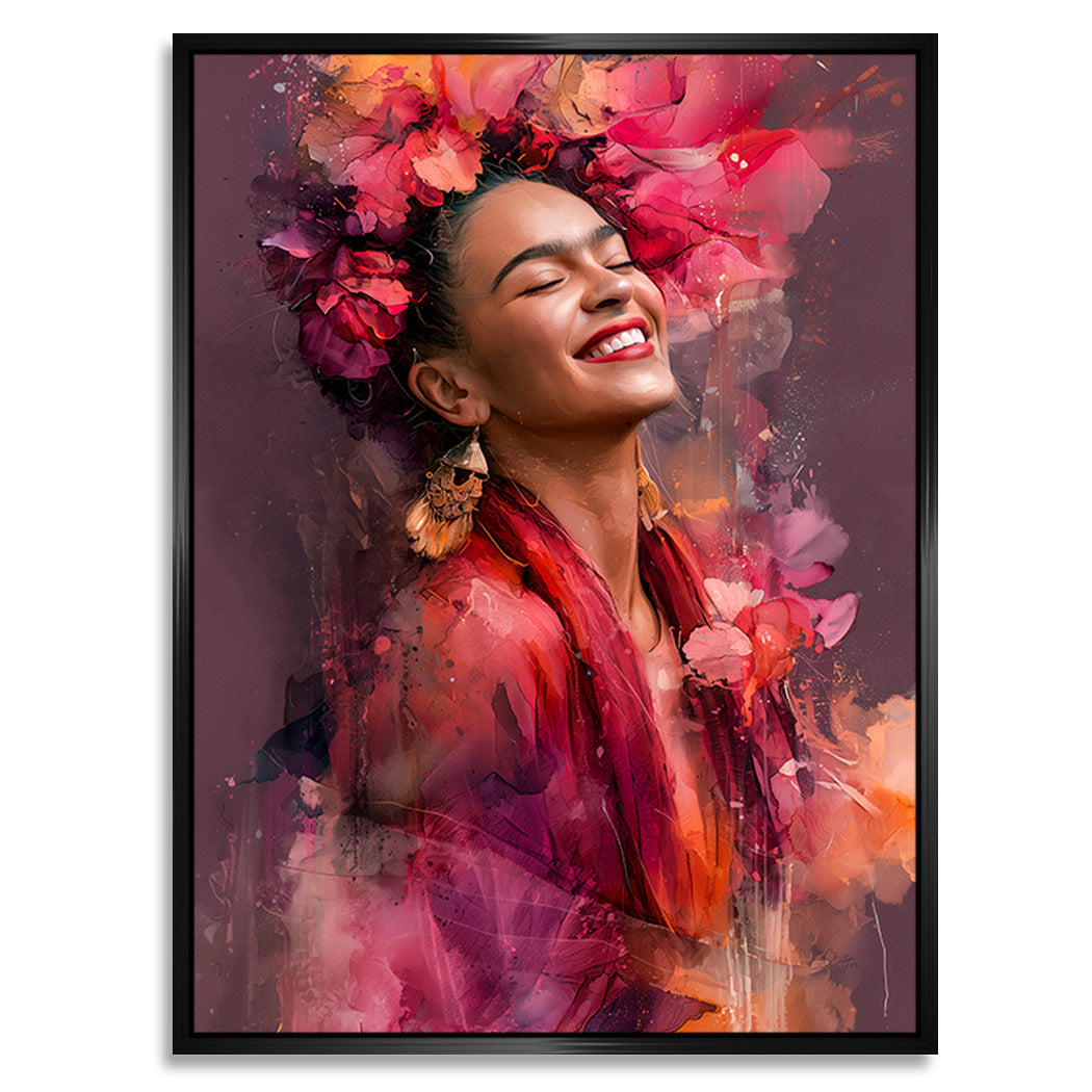 Frida Kahlo Blütenzauber Alu Dibond Wandbild