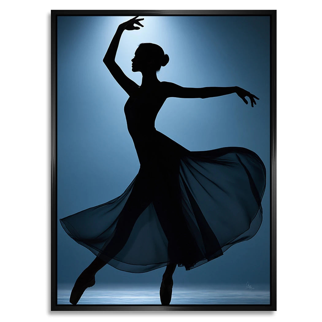 Ballerina Lichttanz Alu Dibond Wandbild
