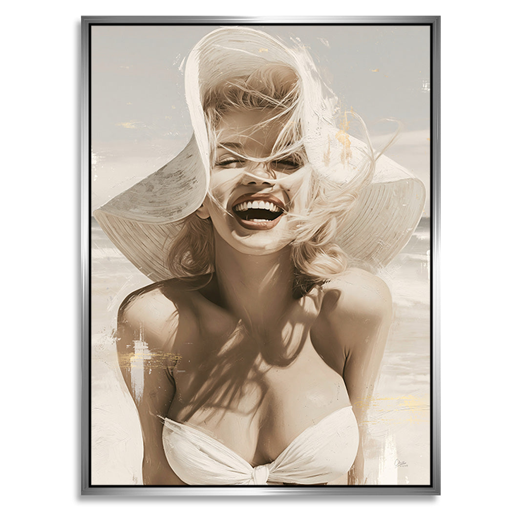 Marilyn Monroe Summer Smile Alu Dibond Wandbild