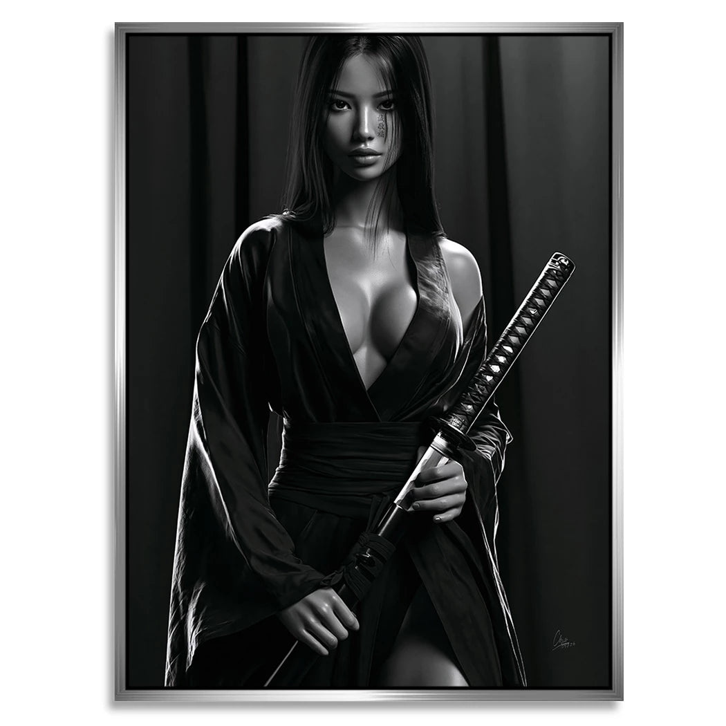Samurai Lady Alu Dibond Wandbild