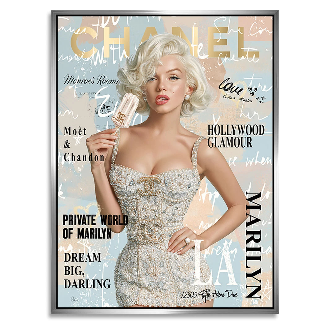 Marilyn Eis Glamour Alu Dibond Wandbild