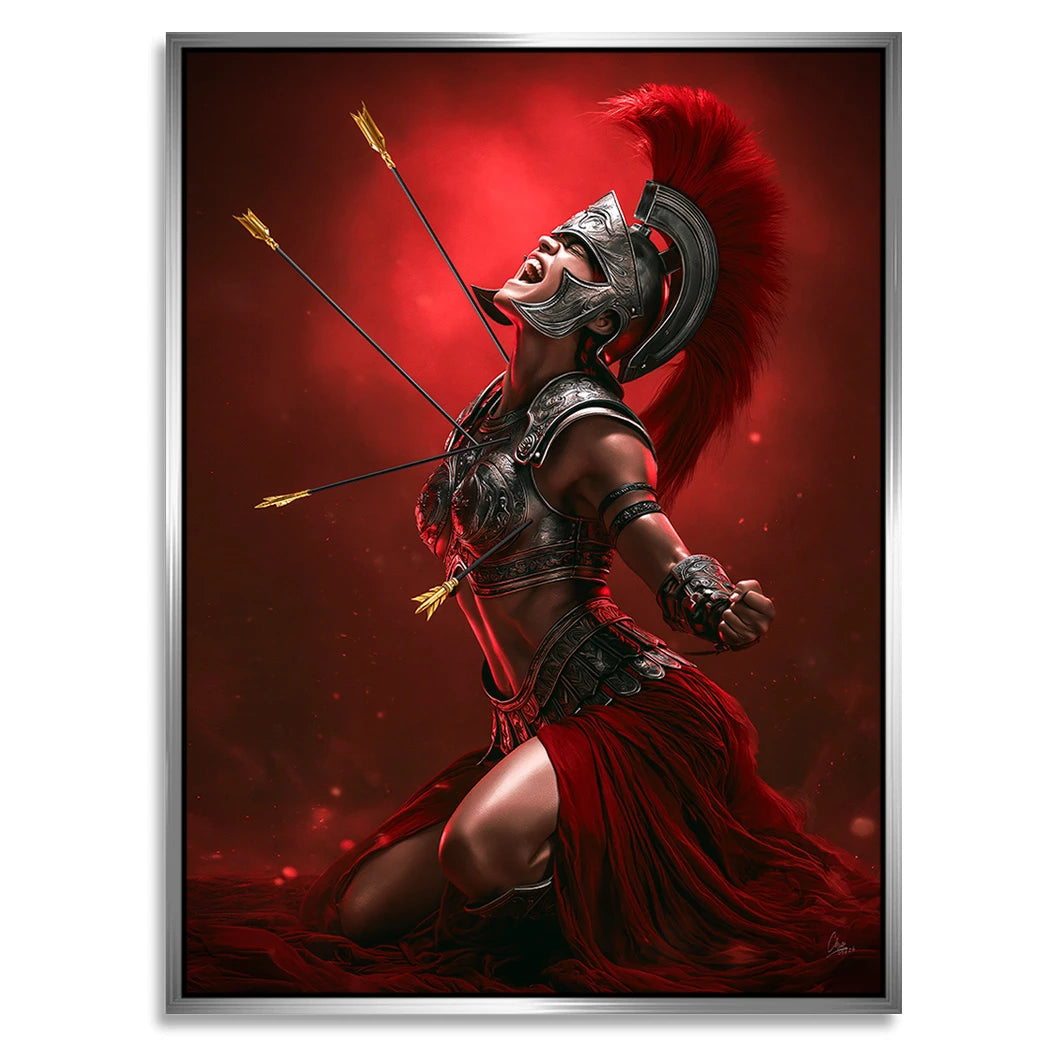 Die Gladiatorin Alu Dibond Wandbild
