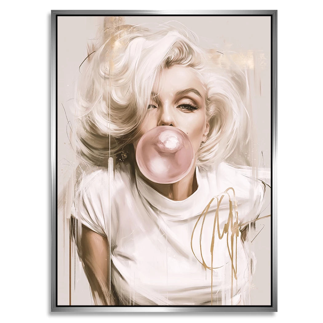 Marilyn Bubble Art Alu Dibond Wandbild