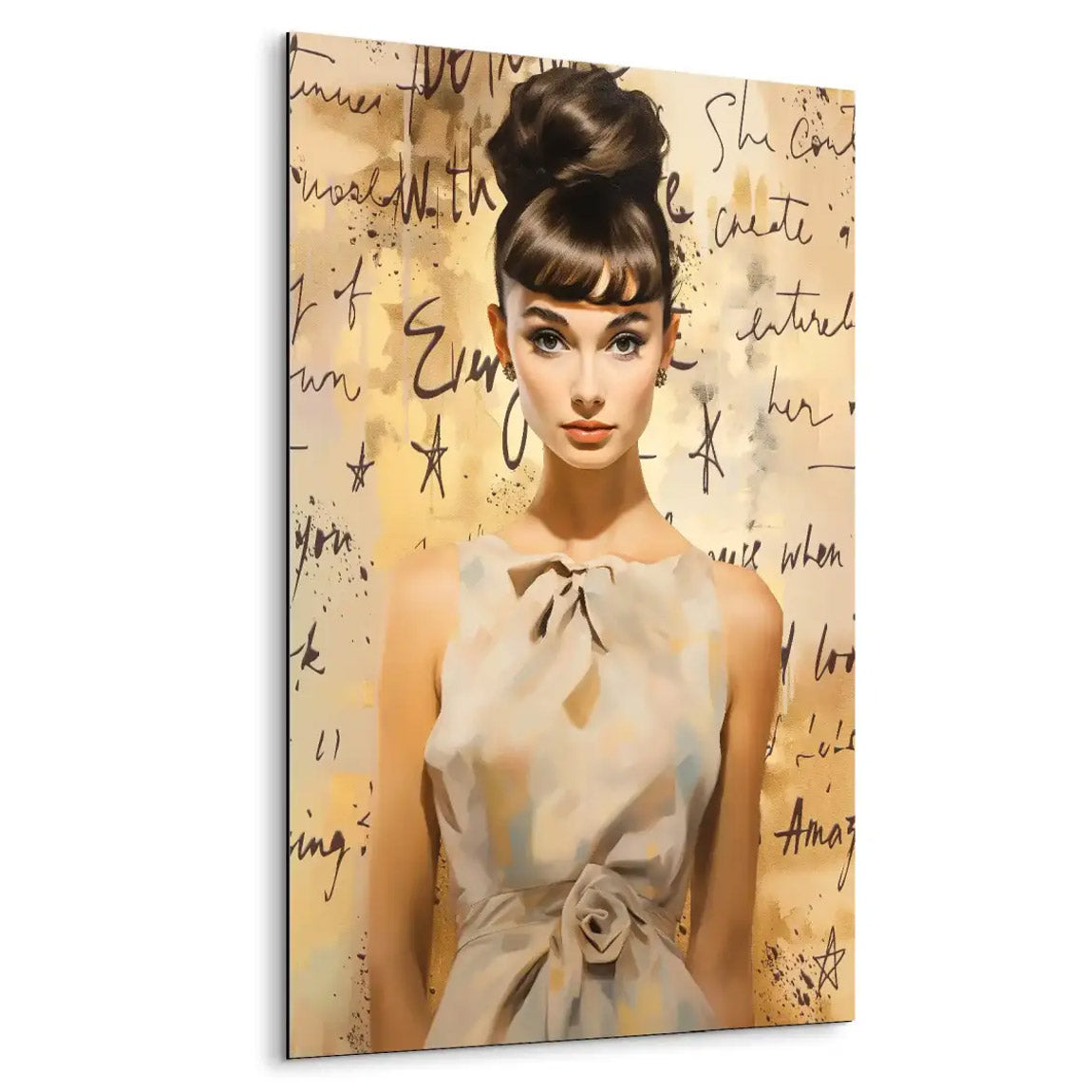 Audrey Hepburn Modern Art AluDibond Bild INGALERIE