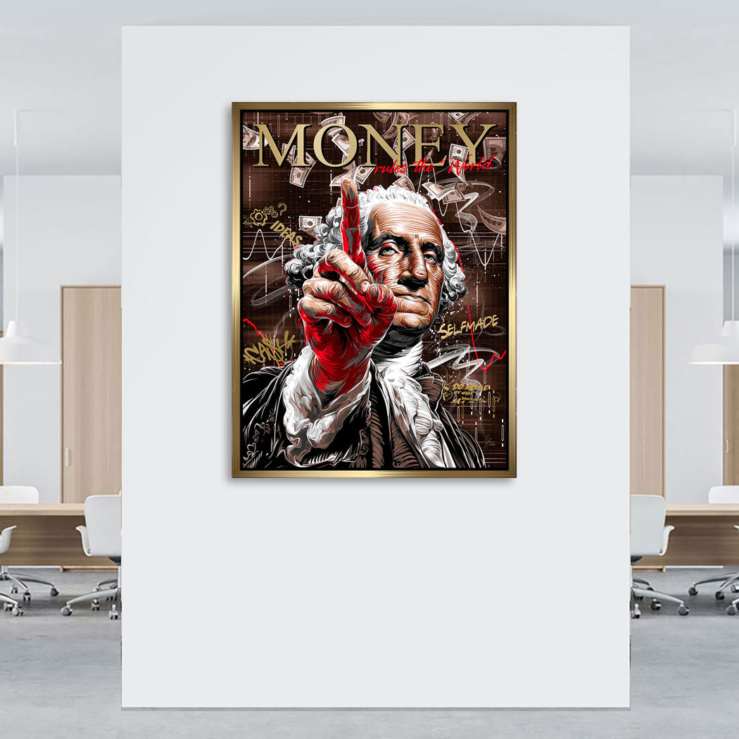 Money Rules The World Blattgold Bild kunstgestalten-24